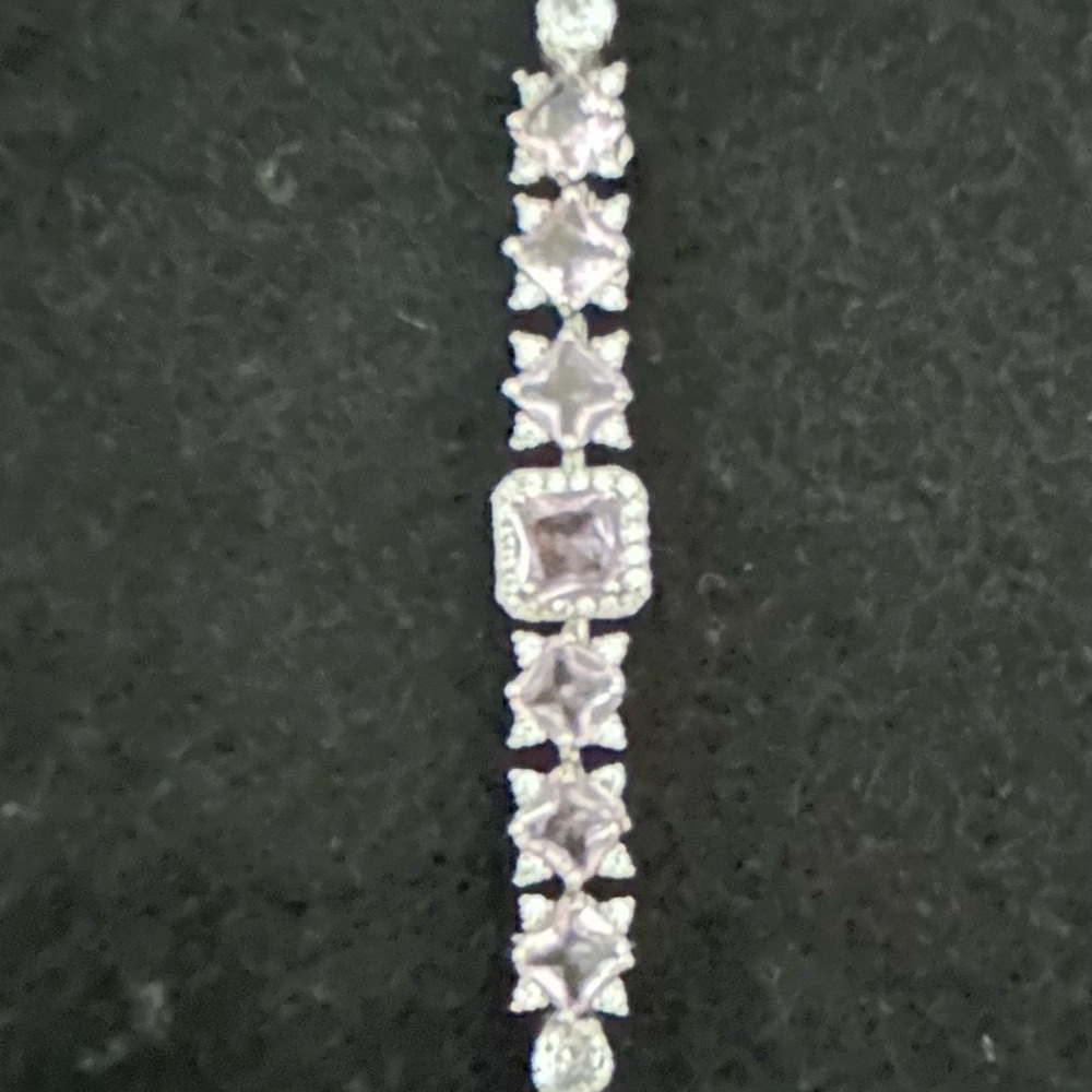 Elegant Pink Crystal Tennis Bracelet - Women Jewelry